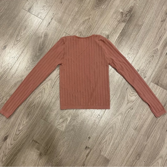 Free People Intimately Free Ribbed Long Sleeve Top Pink Size XS/S - Picture 2 of 5